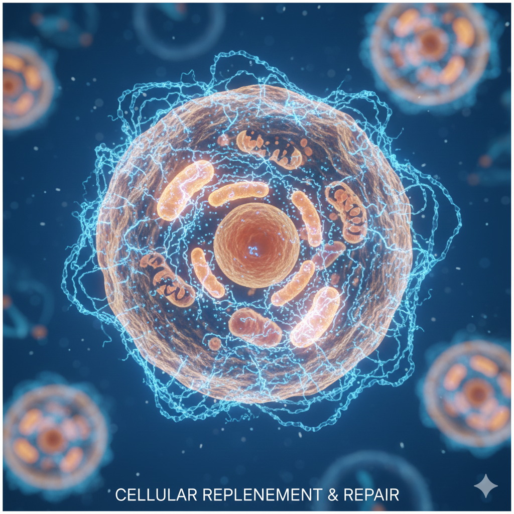 Visualization of cellular repair and NAD⁺ replenishment